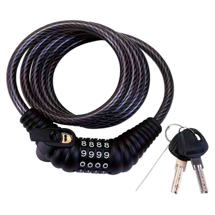 Bicycle Key and Number Combination Lock, JY-168