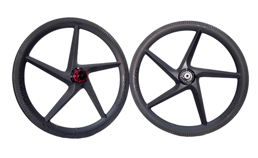 Suncord 5 Spoke 16" 7 Speed Carbon Wheelset Ceramic bearings for Brompton