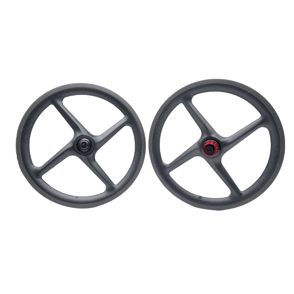 Suncord 4 Spoke 16” 7 Speed Carbon Wheelset Ceramic Bearings With Magnetic Pawls OR Ratchet system