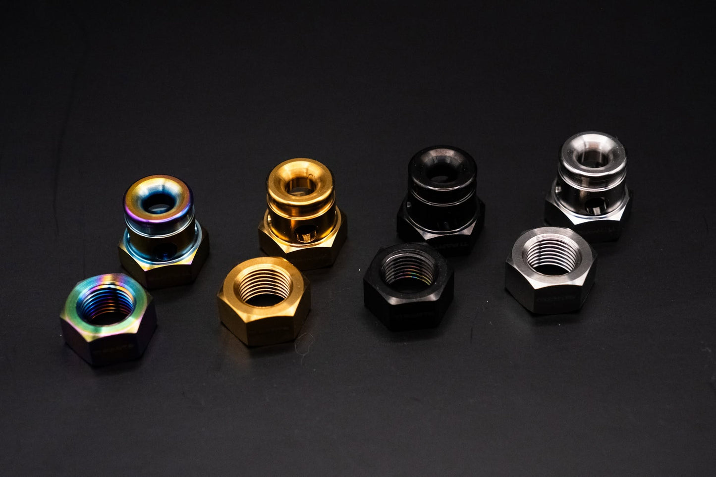 Titanium rear nuts for 12-speed internal gear hub