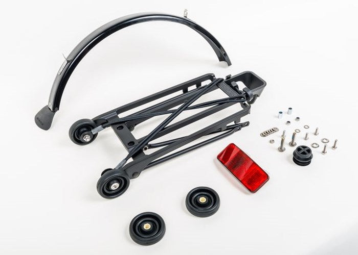 Rack set complete include 4 Rollers with mudguard - 6mm Holes (Black)