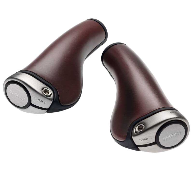 Brooks Ergon GP1 Leather Grips - 130/130mm