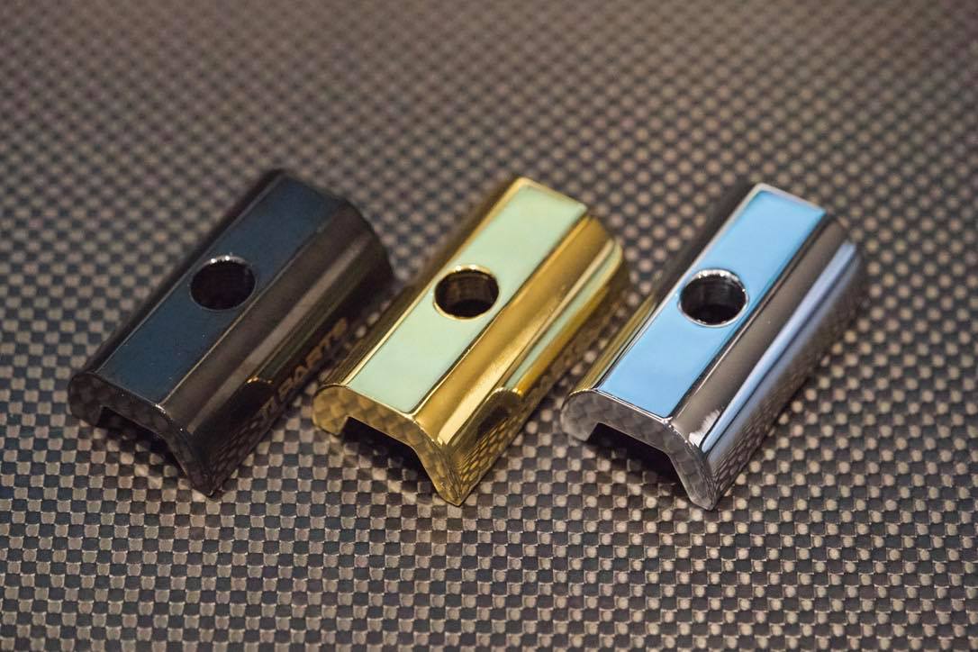 Tipartsworkshop Chrome Plated Aluminium hinge clamp plate ti parts